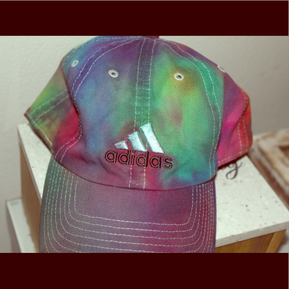 Tye-dye adidas hat
